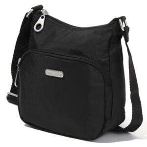 Baggallini Joey Bagg Small Crossbody Travel Purse Bag Solid Black